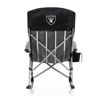Thumbnail 2: LAS VEGAS RAIDERS NFL Las Vegas Raiders Outdoor Rocking Camp Chair with Bag 