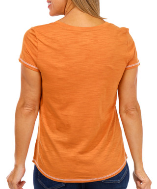 Thumbnail 2: Blue Sol Blue Sol Womens Solid Luxey Short Sleeve V-Neck Top 