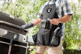Thumbnail 2: LAS VEGAS RAIDERS NFL Las Vegas Raiders 6pc BBQ Apron Tote Grill Set 