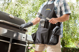 Thumbnail 2: LOS ANGELES CHARGERS NFL Los Angeles Chargers 6pc BBQ Apron Tote Grill Set 