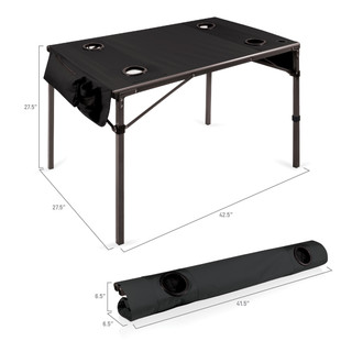 Thumbnail 4: VIRGINIA TECH NCAA Virginia Tech Travel Portable Folding Table & Bag 