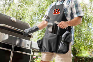 Thumbnail 4: CINCINNATI BENGALS NFL Cincinnati Bengals 6pc BBQ Apron Tote Grill Set 