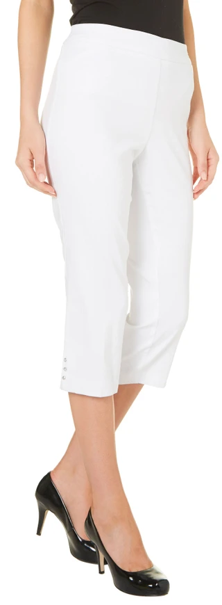 Thumbnail 1: Counterparts Counterparts Petite Pull-On Button Hem Capris 