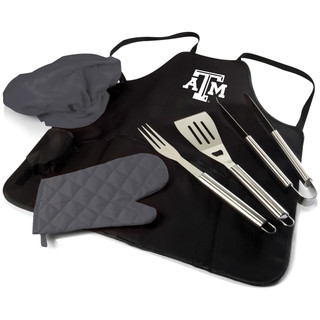 Thumbnail 1: TEXAS A&M NCAA Texas A&M 6pc BBQ Apron Tote Grill Set 