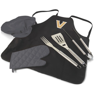 Thumbnail 1: Vanderbilt Commodores NCAA Vanderbilt Commodores 6pc BBQ Apron Tote Grill Set 