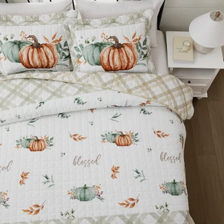 Thumbnail 12: AVANTI Avanti Grateful Patch Quilt Set 
