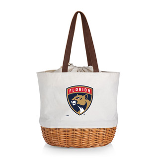 Thumbnail 1: FLORIDA PANTHERS NHL Florida Panthers Coronado Canvas & Willow Basket Tote 