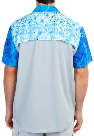 Thumbnail 6: Loco Skailz Loco Skailz Mens Squid Performance Fishing Short Sleeve Top 