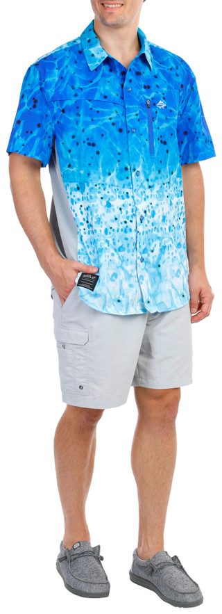 Thumbnail 10: Loco Skailz Loco Skailz Mens Squid Performance Fishing Short Sleeve Top 