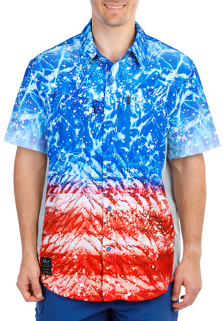 Thumbnail 2: Loco Skailz Loco Skailz Mens Performance Fishing Short Sleeve Top 
