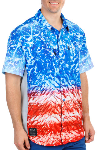 Thumbnail 8: Loco Skailz Loco Skailz Mens Performance Fishing Short Sleeve Top 
