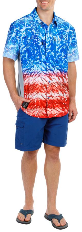 Thumbnail 10: Loco Skailz Loco Skailz Mens Performance Fishing Short Sleeve Top 