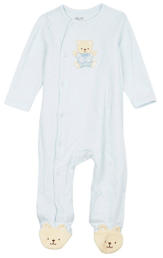 Thumbnail 1: Little Me Little Me Baby Boys Cute Bear Footed Sleeper 