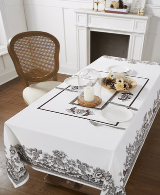 Thumbnail 4: Spode Spode Woodlands 60 in. X 102 in. Tablecloth 