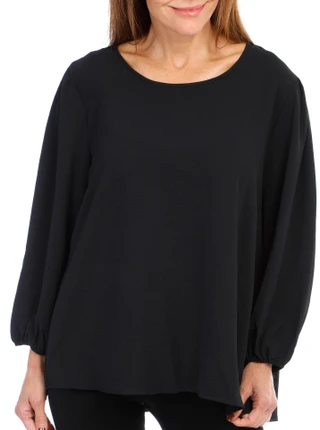 Thumbnail 2: Blue Sol Blue Sol Womens Puff Long Sleeve Solid Top 