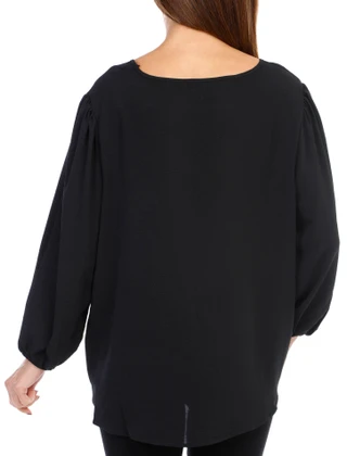 Thumbnail 6: Blue Sol Blue Sol Womens Puff Long Sleeve Solid Top 