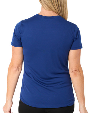 Thumbnail 2: REEL LEGENDS Reel Legends Womens Solid Freeline V-Neck Short Sleeve Top 