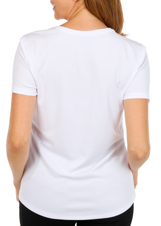 Thumbnail 6: REEL LEGENDS Reel Legends Womens Solid Freeline V-Neck Short Sleeve Top 