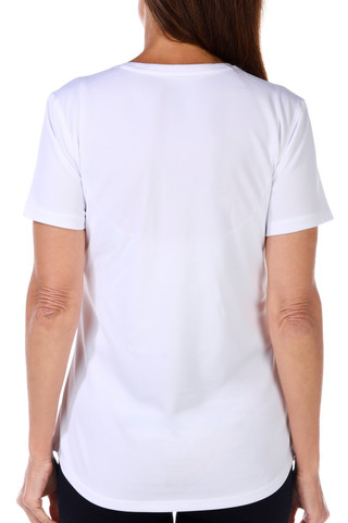 Thumbnail 4: REEL LEGENDS Reel Legends Womens Solid Freeline V-Neck Short Sleeve Top 