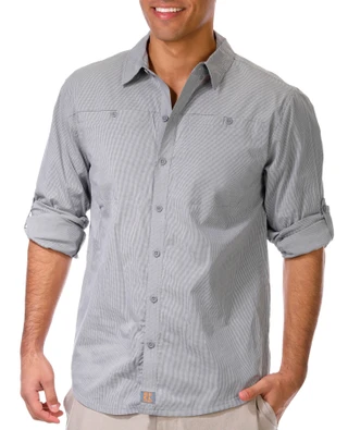 Thumbnail 1: REEL LEGENDS Reel Legends Mens Terrain Buttoned Long Sleeve Shirt 