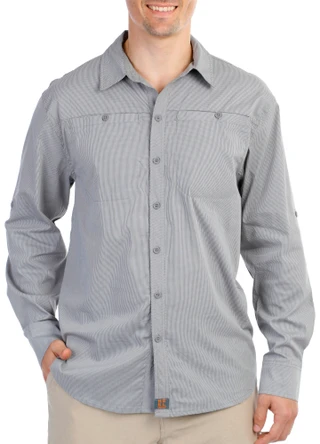 Thumbnail 2: REEL LEGENDS Reel Legends Mens Terrain Buttoned Long Sleeve Shirt 