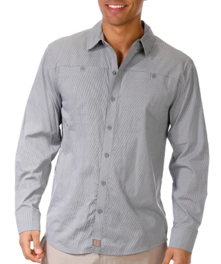 Thumbnail 5: REEL LEGENDS Reel Legends Mens Terrain Buttoned Long Sleeve Shirt 