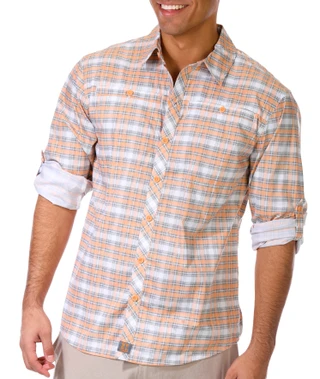 Thumbnail 2: REEL LEGENDS Reel Legends Mens Terrain Buttoned Long Sleeve Shirt 