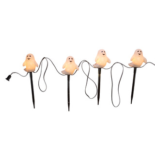 Thumbnail 4: Kurt Adler Kurt Adler 4 Pc. Ghost Yard Stake Light Set 