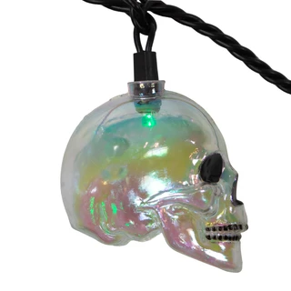 Thumbnail 6: Kurt Adler Kurt Adler UL 10-Light RGB LED Glitter Skull Light Set 