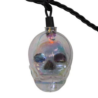 Thumbnail 8: Kurt Adler Kurt Adler UL 10-Light RGB LED Glitter Skull Light Set 