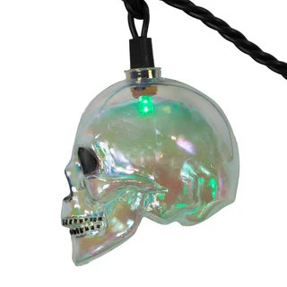 Thumbnail 10: Kurt Adler Kurt Adler UL 10-Light RGB LED Glitter Skull Light Set 
