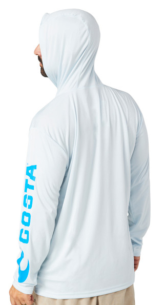 Thumbnail 8: COSTA Costa Mens Hooded Performance Long Sleeve Shirt 