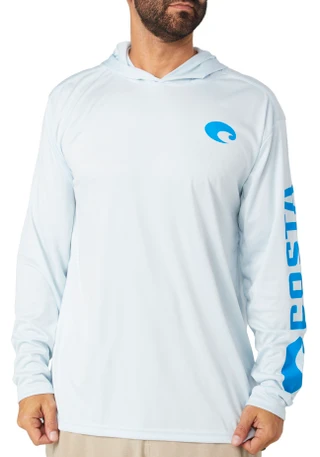 Thumbnail 1: COSTA Costa Mens Hooded Performance Long Sleeve Shirt 