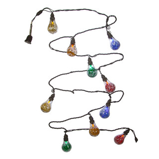 Thumbnail 4: Kurt Adler Kurt Adler UL 10-Light LED Tinsel A19 Multi Light Set 