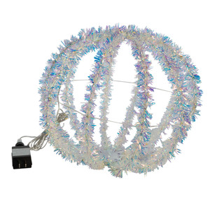 Thumbnail 8: Kurt Adler Kurt Adler 12 in. Multi-Color LED Tinsel Foldable Sphere 