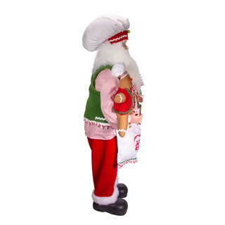 Thumbnail 6: Kurt Adler Kurt Adler 40 in. Christmas Chef Santa with Gingerbread 