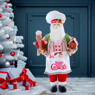 Thumbnail 12: Kurt Adler Kurt Adler 40 in. Christmas Chef Santa with Gingerbread 