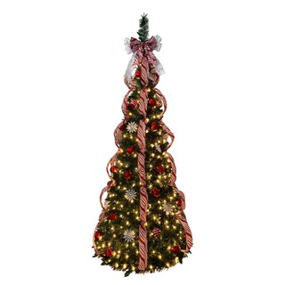 Thumbnail 2: Kurt Adler Kurt Adler 6-Foot Incandescent Decorated Collapsible Tree 