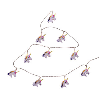 Thumbnail 4: Kurt Adler Kurt Adler 10-Light USB Metal Unicorn Light Set 