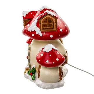 Thumbnail 8: Kurt Adler Kurt Adler 8.5-Inch Merry Little Mushroom Cottage 