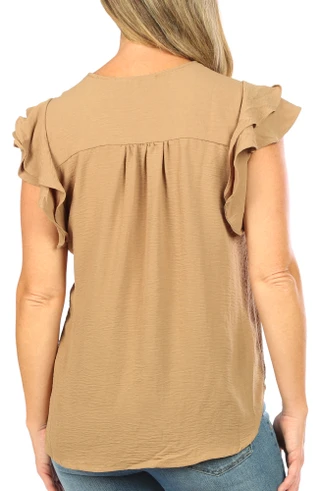 Thumbnail 4: Blue Sol Blue Sol Womens Air Flutter Burnout V-Neck Top 