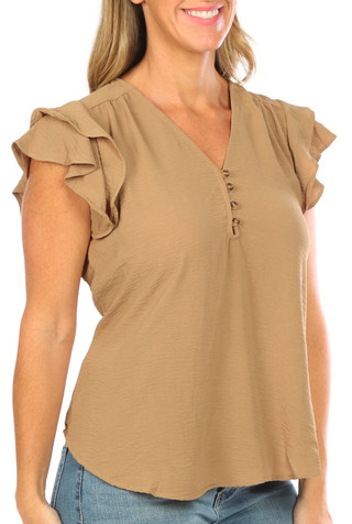 Thumbnail 2: Blue Sol Blue Sol Womens Air Flutter Burnout V-Neck Top 