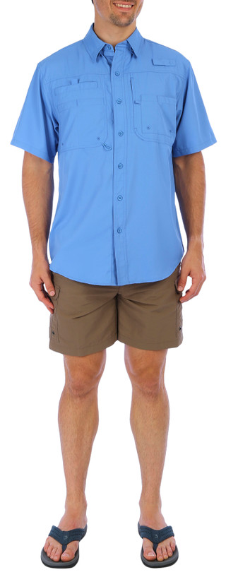 Thumbnail 3: REEL LEGENDS Reel Legends Mens Saltwater II Short Sleeve Shirt 