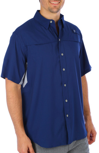 Thumbnail 4: REEL LEGENDS Reel Legends Mens Solid Mariner Short Sleeve Shirt 