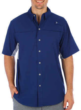 Thumbnail 1: REEL LEGENDS Reel Legends Mens Solid Mariner Short Sleeve Shirt 