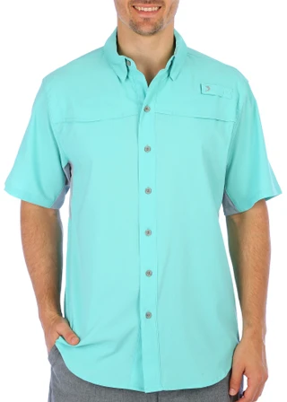 Thumbnail 1: REEL LEGENDS Reel Legends Mens Solid Mariner Short Sleeve Shirt 
