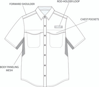 Thumbnail 10: REEL LEGENDS Reel Legends Mens Solid Mariner Short Sleeve Shirt 