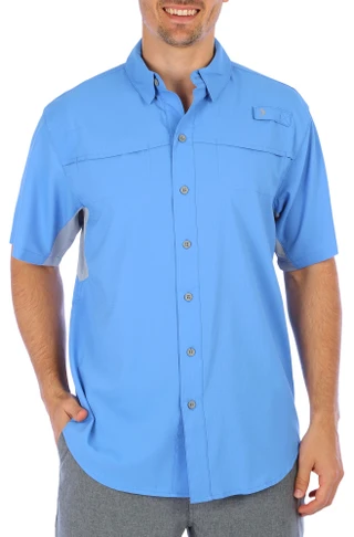 Thumbnail 1: REEL LEGENDS Reel Legends Mens Solid Mariner Short Sleeve Shirt 