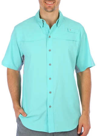 Thumbnail 1: REEL LEGENDS Reel Legends Mens Solid Mariner Short Sleeve Shirt 