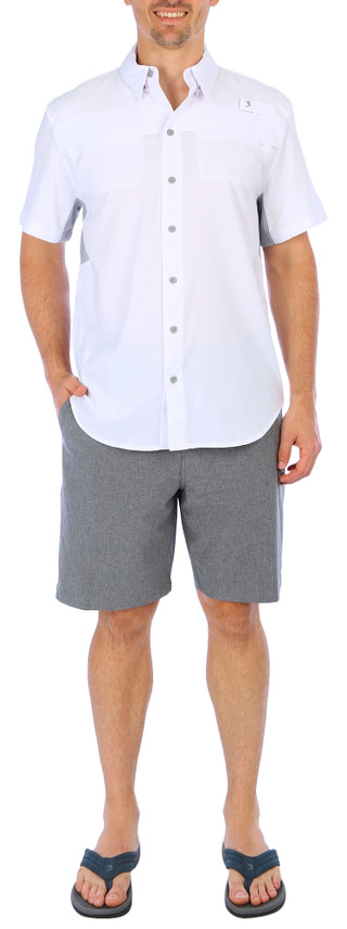 Thumbnail 9: REEL LEGENDS Reel Legends Mens Solid Mariner Short Sleeve Shirt 